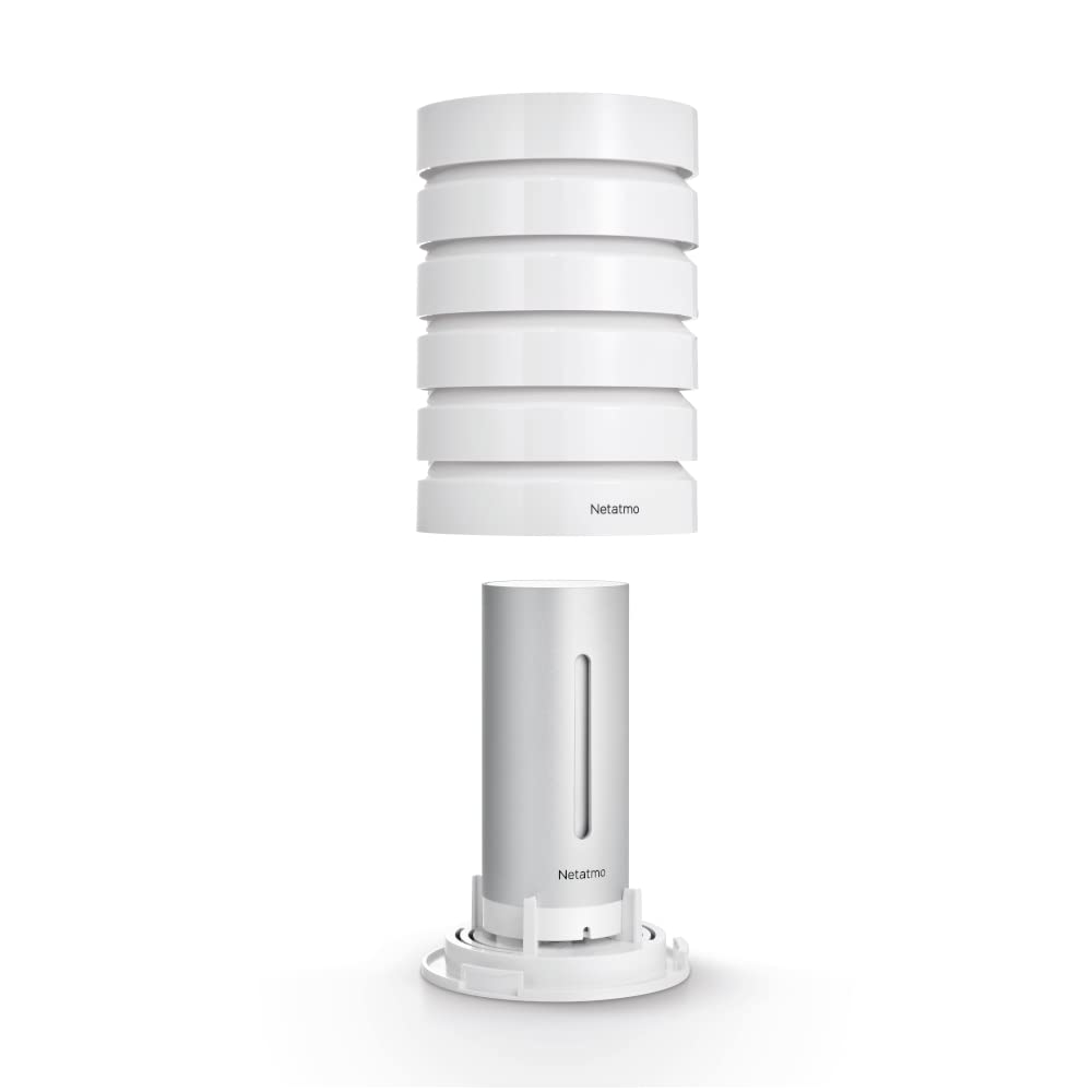 Netatmo - Functional protective housing for the smart weather station, protection for the external module of the smart weather station with WLAN connection, NRS-WW, White