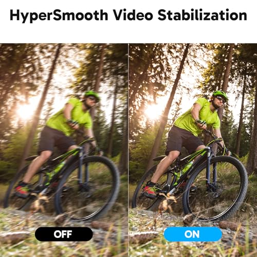 AKASO V50 Elite Action Camera + 64GB microSD Memory Card - 4K/60fps Touch Screen WiFi Action Camera Voice Control EIS 40m Waterproof Camera Adjustable View Angle 8X Zoom Camera with Accessories Kit