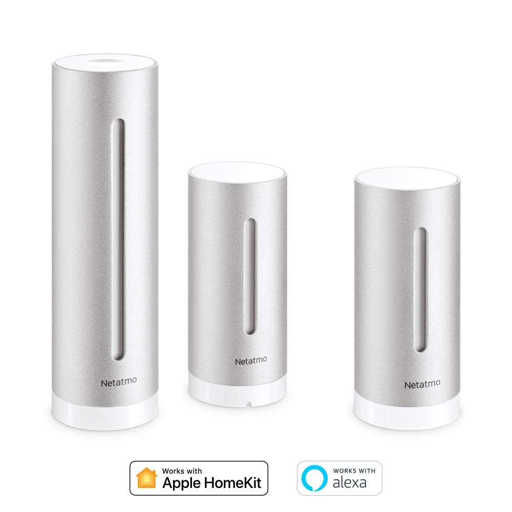 Netatmo Indoor and Outdoor Weather Station with Wireless Outdoor Sensor + Extra Module, Compatible with Amazon Alexa, Google Home and Apple HomeKit, NBU-NWS-NIM-EU