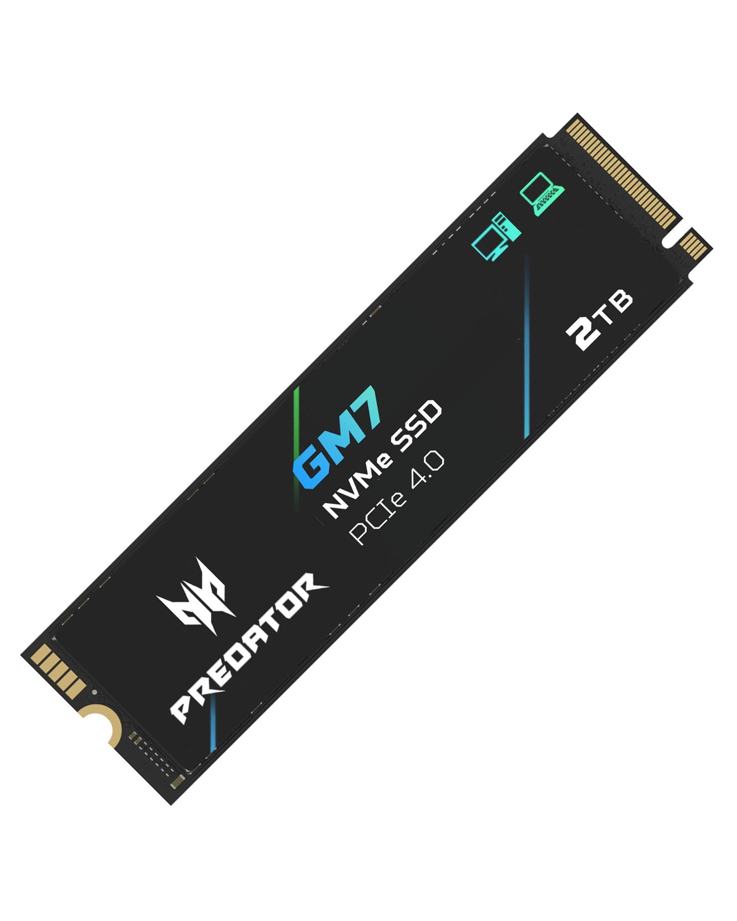 acer Predator GM7 2TB SSD: M.2 2280 PCIe Gen 4 x4 NVMe 2.0, Read Speed Up to 7400 MB/s, Internal PC Solid State Drive for Laptop, Desktop and PS5 - BL.9BWWR.119