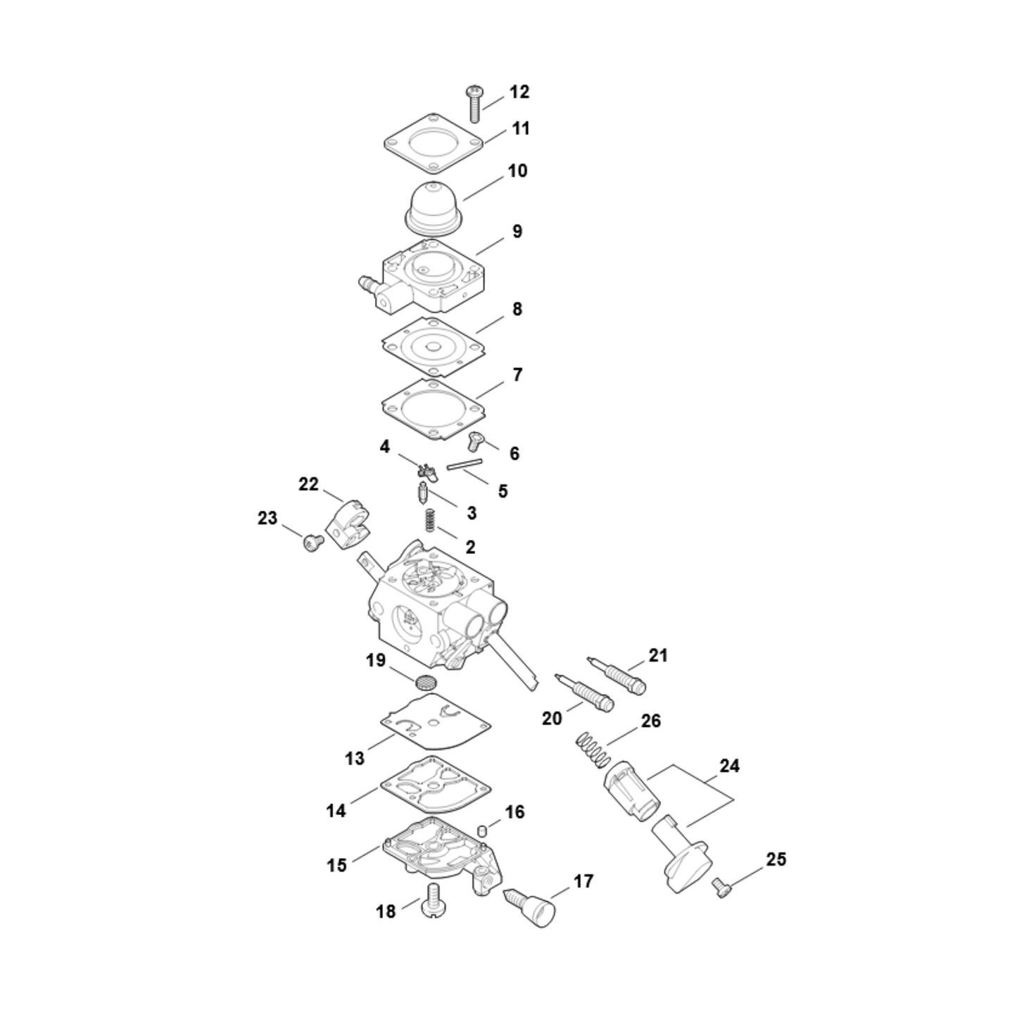 Carburettor for Stihl FS56, FS56C Brushcutter