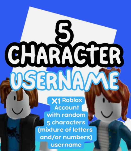 ROBLOX | 5 Character@ RANDOM Letters or/and Numbers | BEST PRICE & FAST DELIVERY