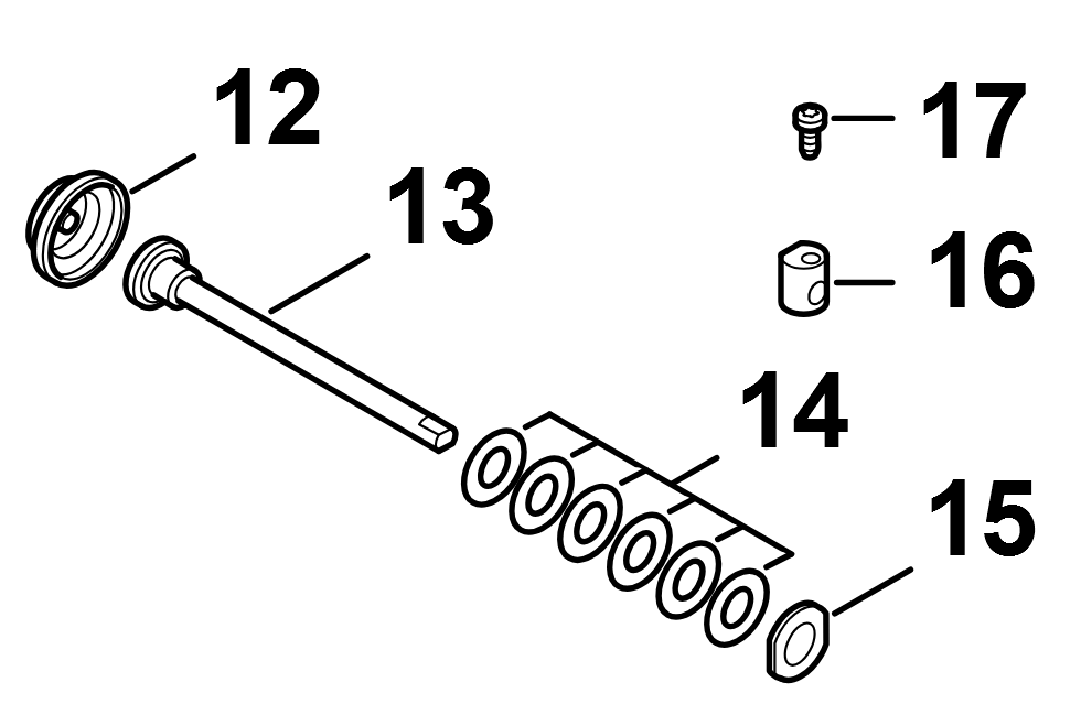 Set Fastening Parts for Stihl HL-KM 0-145 Angle Drive - OEM No. 4243 007 1300