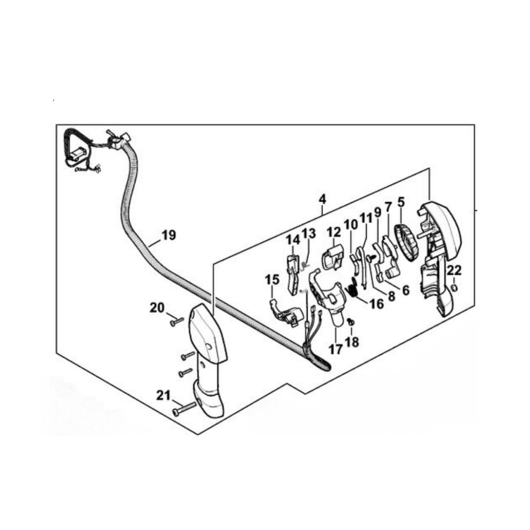Control Handle for Stihl FS 94 Brushcutter