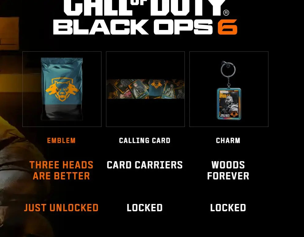 Call of Duty Black Ops 6 - "Black Hops" Tiny Rebel Set - 3 In-Game Items