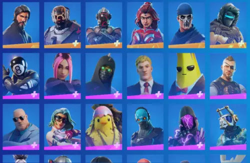 160+ skins phsycho bandit black knight and mayko glider