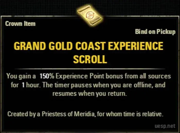 The Elder Scroll Online - Gold Coast Experience Scroll