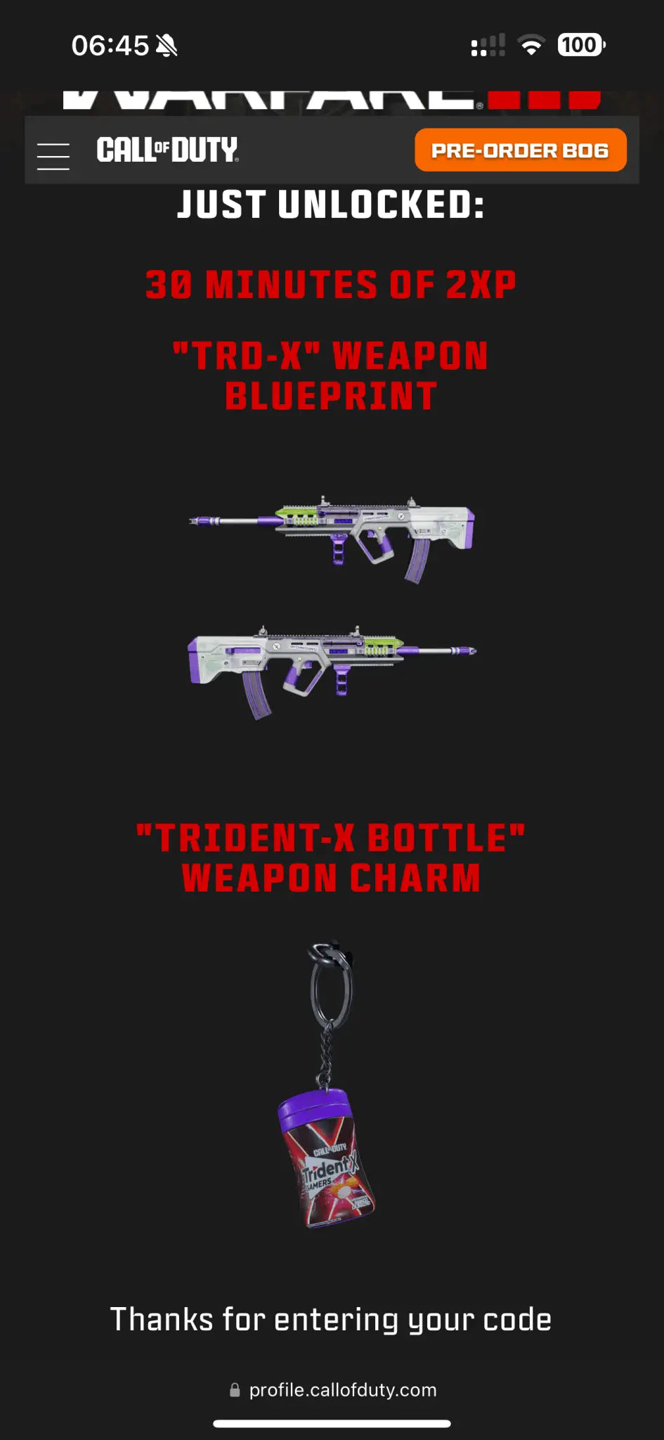 Trident Gum x Call Of Duty Modern Warfare 3 MW3 Bundle Promotion