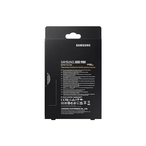 Samsung 980 500 GB PCIe 3.0 (up to 3500mbs) NVMe M.2 Internal Solid State Drive (SSD) (MZ-V8V500BW)