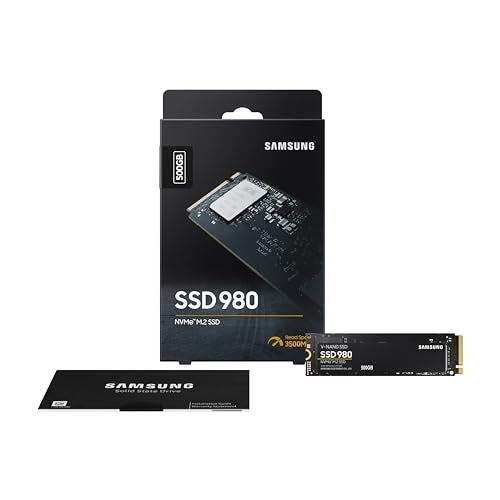 Samsung 980 500 GB PCIe 3.0 (up to 3500mbs) NVMe M.2 Internal Solid State Drive (SSD) (MZ-V8V500BW)