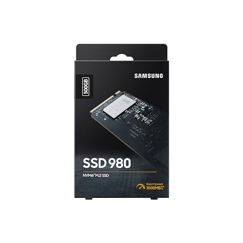 Samsung 980 500 GB PCIe 3.0 (up to 3500mbs) NVMe M.2 Internal Solid State Drive (SSD) (MZ-V8V500BW)