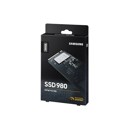 Samsung 980 500 GB PCIe 3.0 (up to 3500mbs) NVMe M.2 Internal Solid State Drive (SSD) (MZ-V8V500BW)