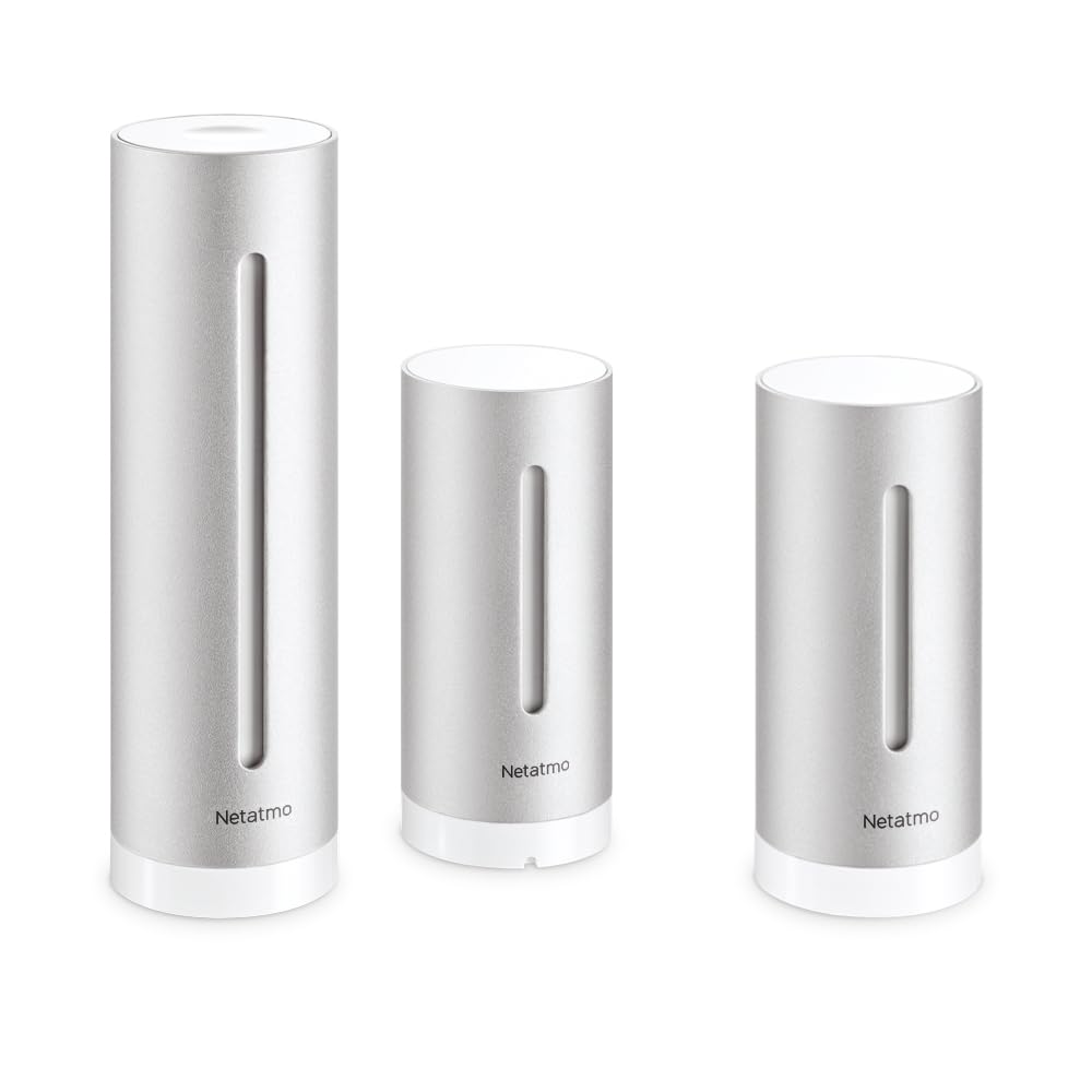 Netatmo Indoor and Outdoor Weather Station with Wireless Outdoor Sensor + Extra Module, Compatible with Amazon Alexa, Google Home and Apple HomeKit, NBU-NWS-NIM-EU