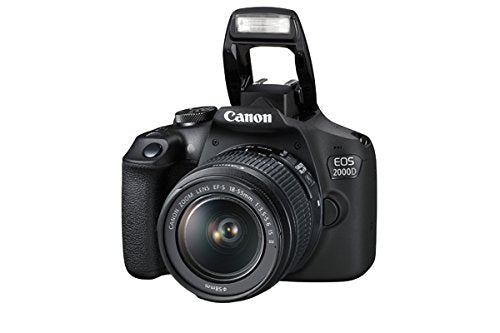 Canon EOS 2000D DSLR Camera and EF-S 18-55 mm f/3.5-5.6 IS II Lens - Black