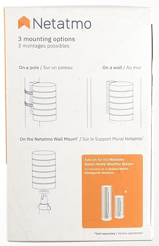 Netatmo - Functional protective housing for the smart weather station, protection for the external module of the smart weather station with WLAN connection, NRS-WW, White