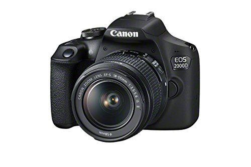 Canon EOS 2000D DSLR Camera and EF-S 18-55 mm f/3.5-5.6 IS II Lens - Black