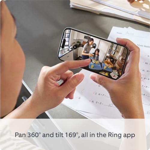 Ring Pan-Tilt Indoor Camera | Plug-In Pet Security Camera | 360° pan & 169° tilt coverage, Manual Privacy Cover, HD video, Two-Way Talk, Wi-Fi | 30-day free trial of Ring Home