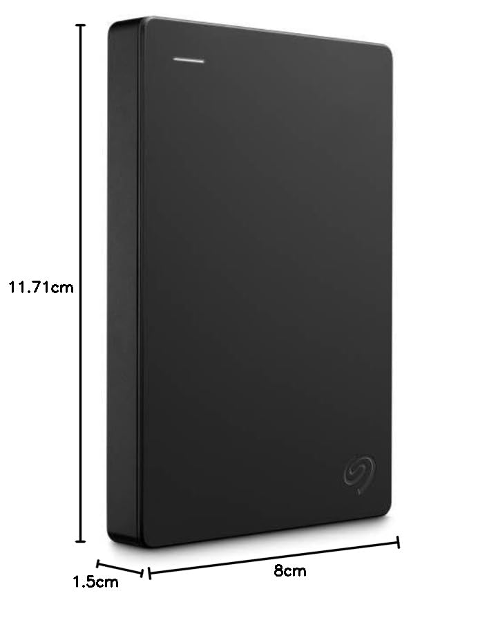 Seagate Portable Drive, 2TB, External Hard Drive, Classic Black, for PC Laptop and Mac, 2 year Rescue Services, Amazon Exclusive (STGX2000400)