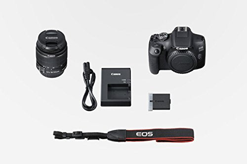Canon EOS 2000D DSLR Camera and EF-S 18-55 mm f/3.5-5.6 IS II Lens - Black