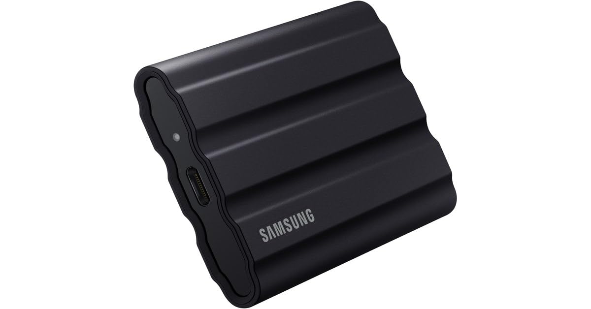 Samsung T7 Shield Portable SSD 2 TB - USB 3.2 Gen.2 External SSD Black (MU-PE2T0S/EU)