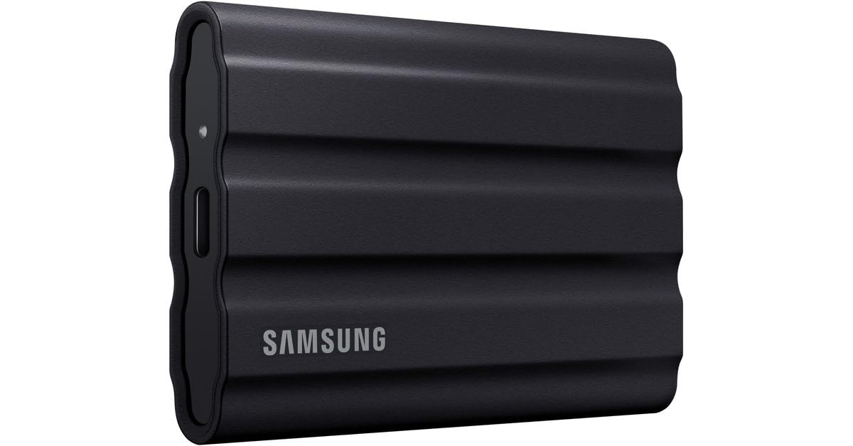 Samsung T7 Shield Portable SSD 2 TB - USB 3.2 Gen.2 External SSD Black (MU-PE2T0S/EU)