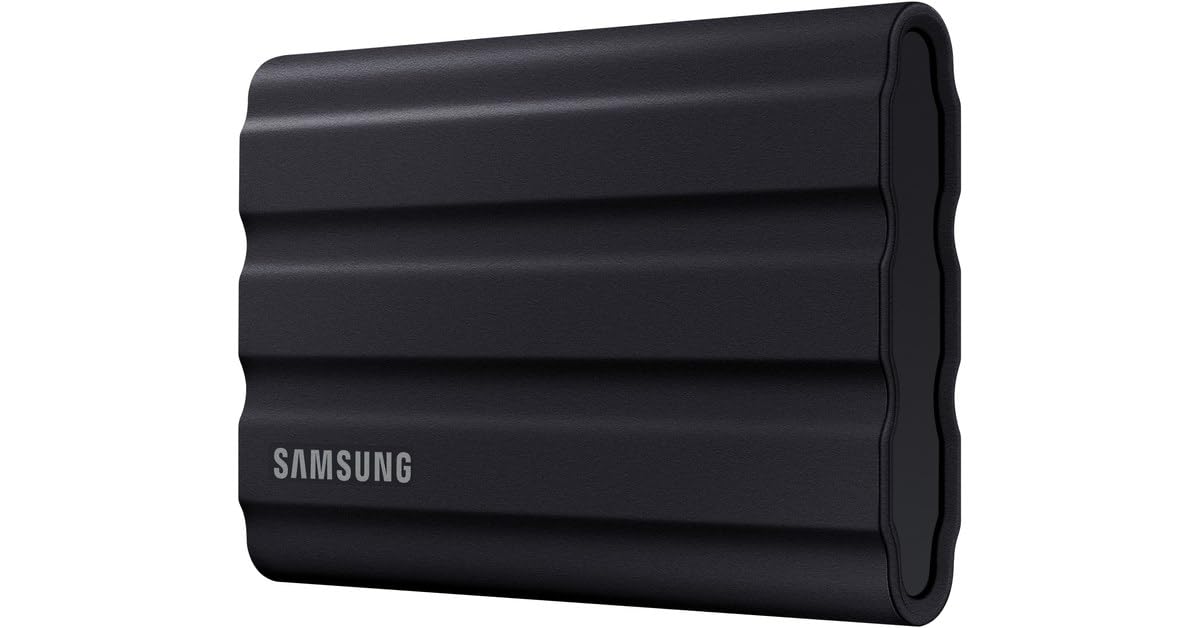 Samsung T7 Shield Portable SSD 2 TB - USB 3.2 Gen.2 External SSD Black (MU-PE2T0S/EU)
