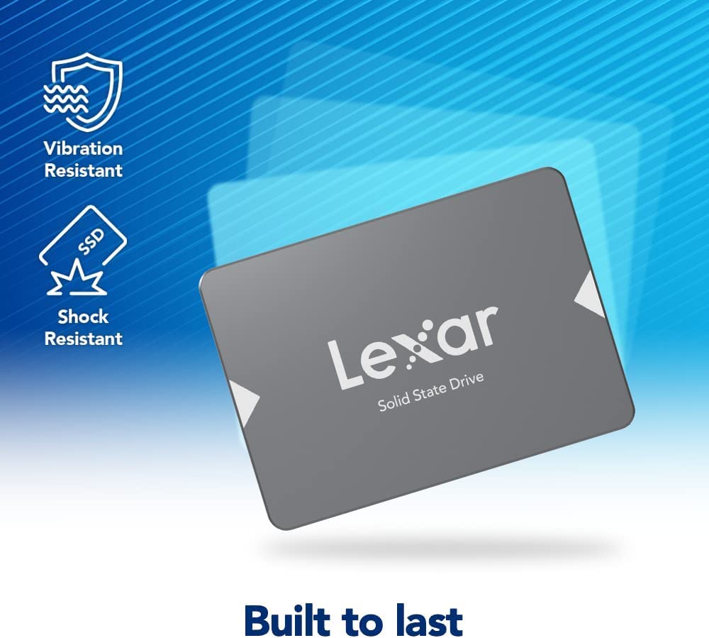 Lexar NS100 2.5” SATA III 6Gb/s Internal 512GB SSD, Solid State Drive, Up To 550MB/s Read, for Laptop, Desktop Computer/PC (LNS100-512AMZN)