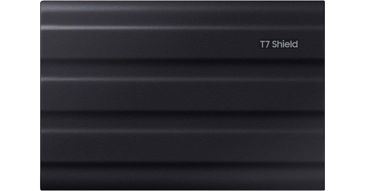 Samsung T7 Shield Portable SSD 2 TB - USB 3.2 Gen.2 External SSD Black (MU-PE2T0S/EU)