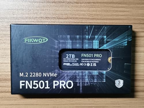 Fikwot FN501 Pro NVMe SSD 512GB M.2 2280 Up to 3500MB/s PCIe Gen3 x4 3D TLC NAND Internal Solid State Drive, SLC Cache Compatible with Laptops & Desktops