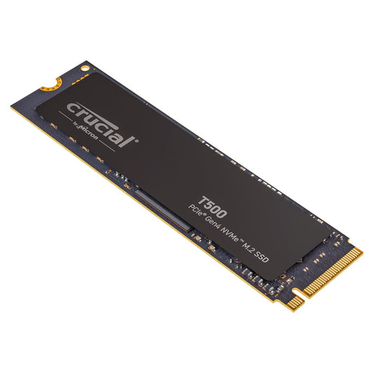 Crucial T500 1TB SSD PCIe Gen4 NVMe M.2 Internal Gaming SSD, Up to 7300MB/s, TLC NAND, Laptop and Desktop Compatible, Microsoft DirectStorage, Solid State Drive - CT1000T500SSD8