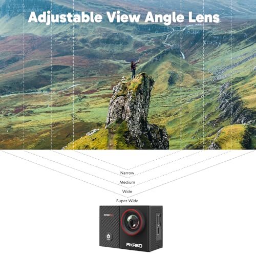 AKASO EK7000 Pro 4K Action Camera - Touch Screen EIS Adjustable View Angle 40m Waterproof Underwater Camera Remote Control Helmet Camera with Accessories Kit