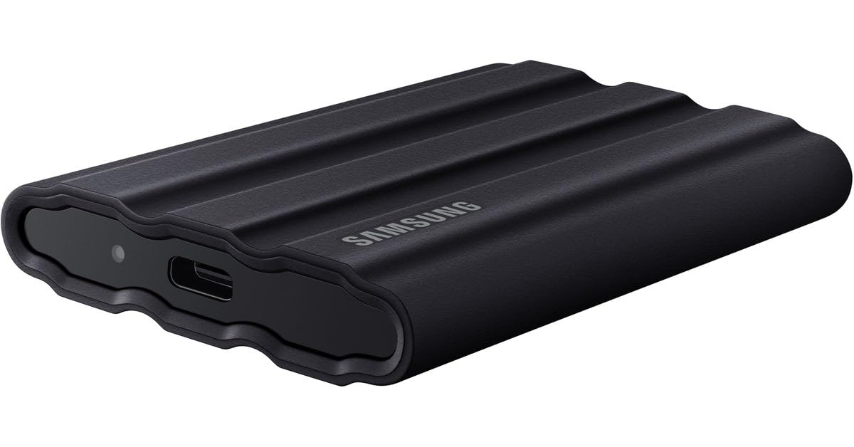 Samsung T7 Shield Portable SSD 2 TB - USB 3.2 Gen.2 External SSD Black (MU-PE2T0S/EU)