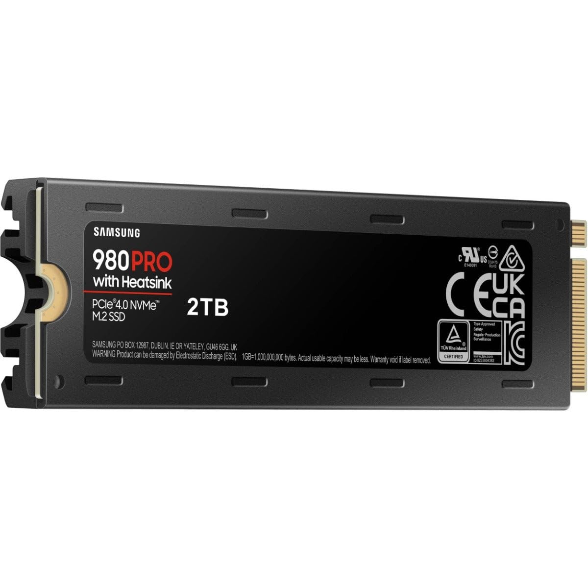 Samsung 980 PRO SSD with Heatsink 2TB PCIe Gen 4 NVMe M.2 Internal Solid State Hard Drive, Heat Control, Max Speed, PS5 Compatible, MZ-V8P2T0CW