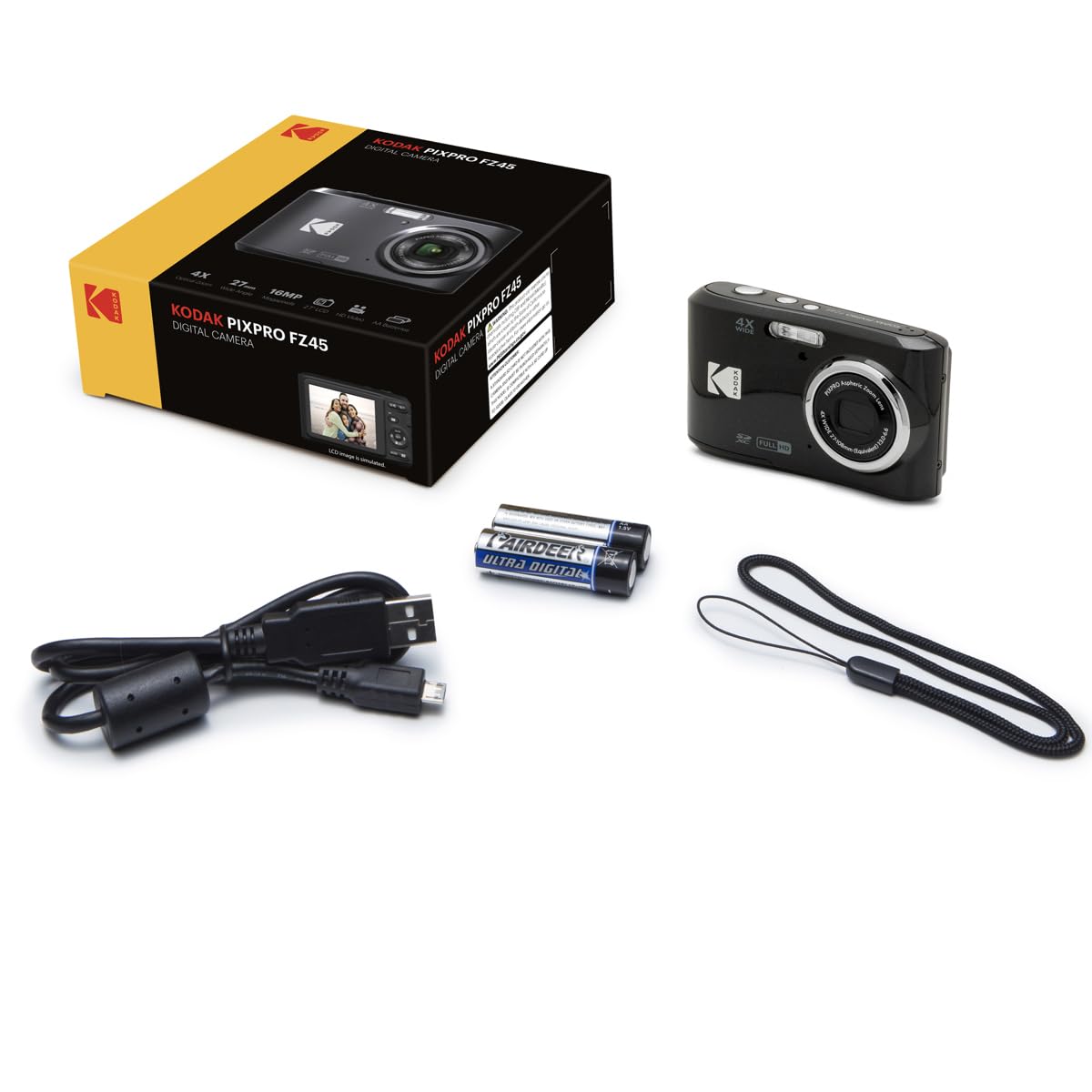 Kodak PIXPRO FZ45 16MP 4x Zoom Compact Camera - Black
