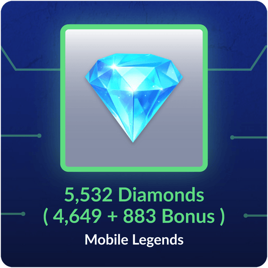 5532 Diamonds ( 4649 + 883 Bonus ) - Mobile Legends Global - exc ID, MY, PH, RU, SG-LK