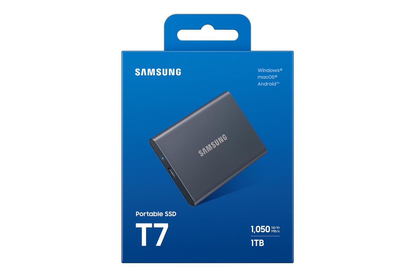 Samsung T7 Portable SSD - 1 TB - USB 3.2 Gen.2 External SSD Titanium Grey (MU-PC1T0T/WW)