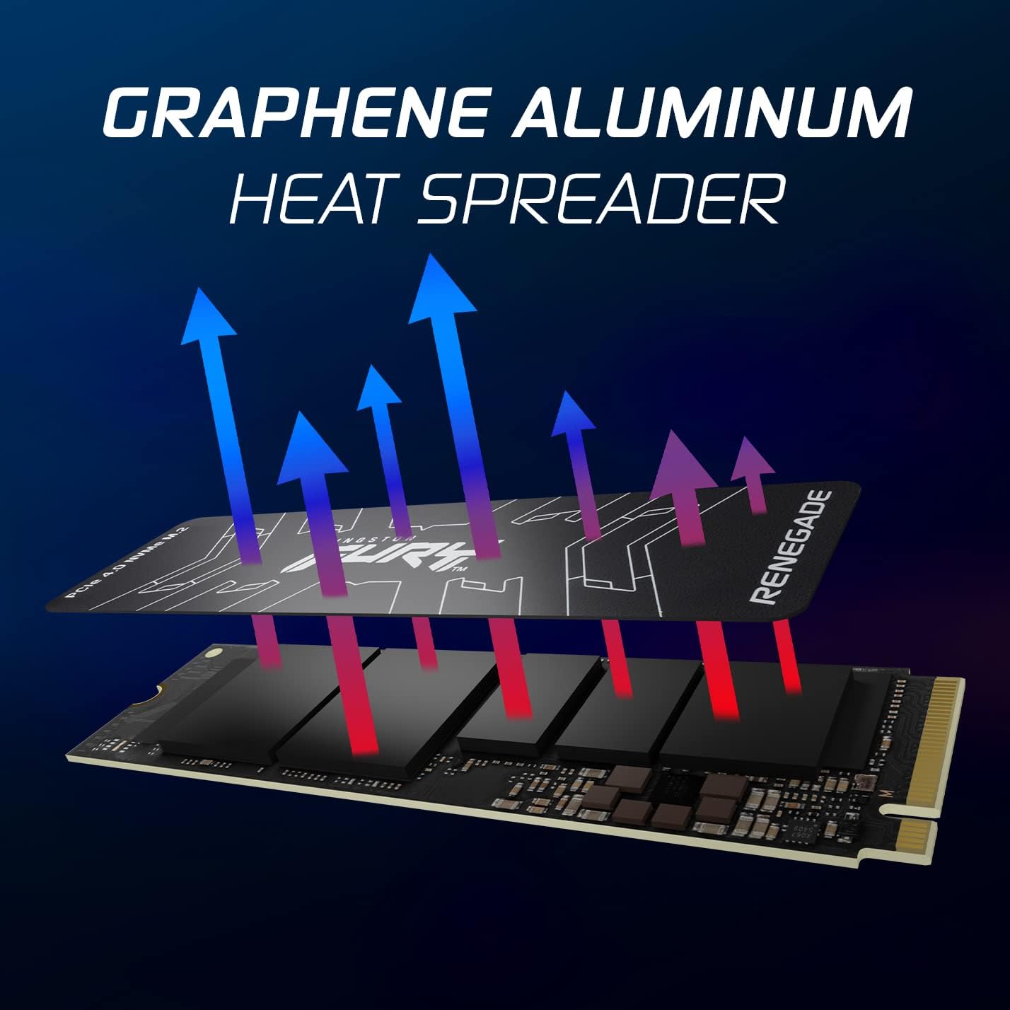 Kingston FURY Renegade PCIe 4.0 NVMe M.2 SSD For gamers, enthusiasts and high-power users - SFYRD/2000G