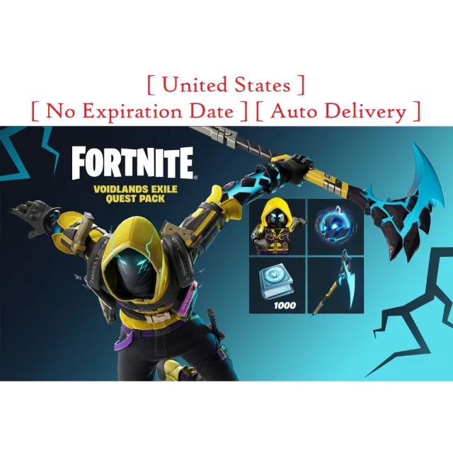 Fortnite Voidlands Exile Quest Pack - Void Warrior Absenz Outfit + LEGO Style, Shattercore Back Bling, Void's Ire Pickaxe & 1,000 V-Bucks Quests - Xbox Digital Code - US Region