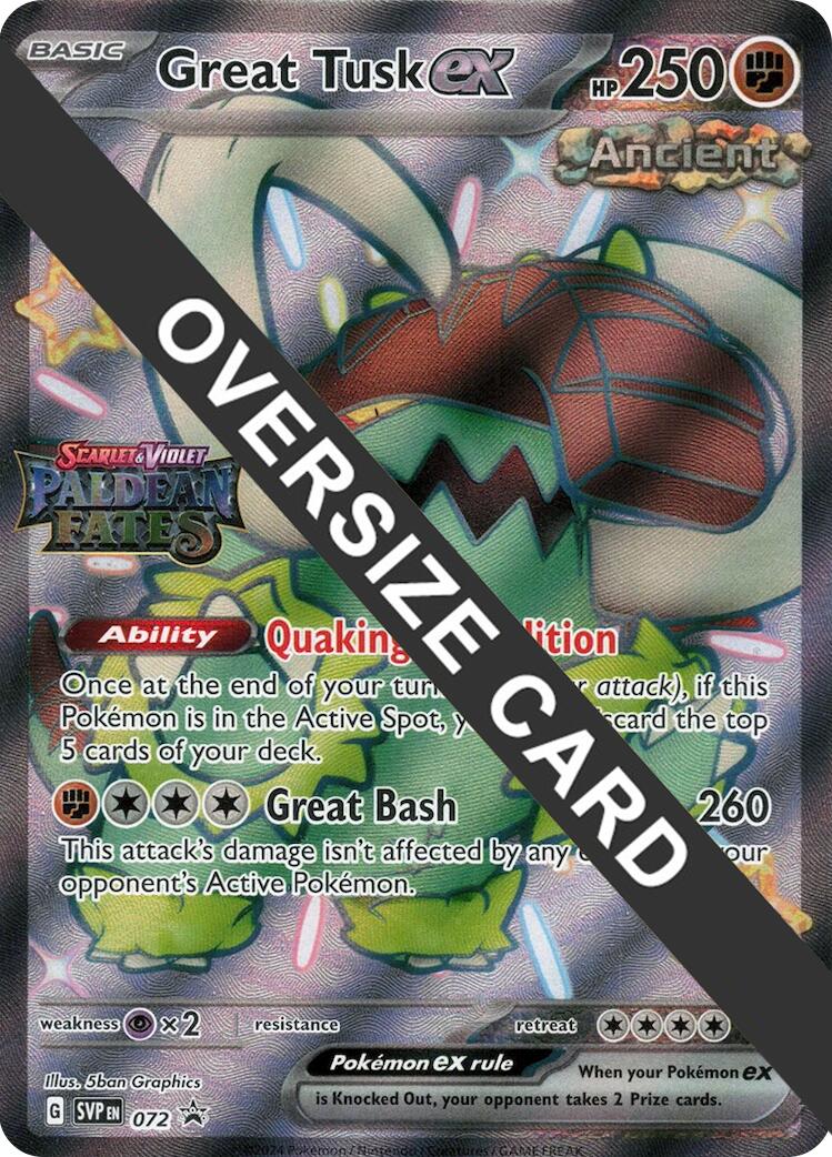 Great Tusk ex (072) (Paldean Fates Stamped Jumbo Card) [Scarlet & Violet: Paldean Fates] - Shop at xdovtoxtgo