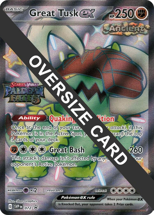 Great Tusk ex (072) (Paldean Fates Stamped Jumbo Card) [Scarlet & Violet: Paldean Fates] - Shop at xdovtoxtgo