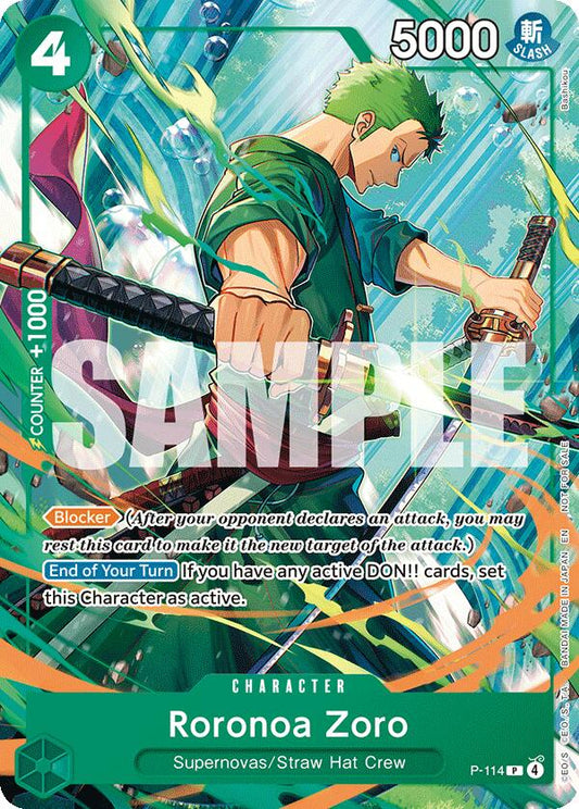 Roronoa Zoro (P-114) [One Piece Promotion Cards] - Shop at xdovtoxtgo