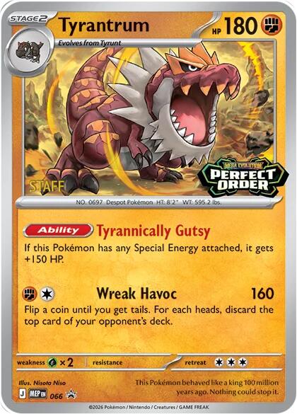 Tyrantrum (066) [Staff] [Mega Evolution Promo] - Shop at xdovtoxtgo