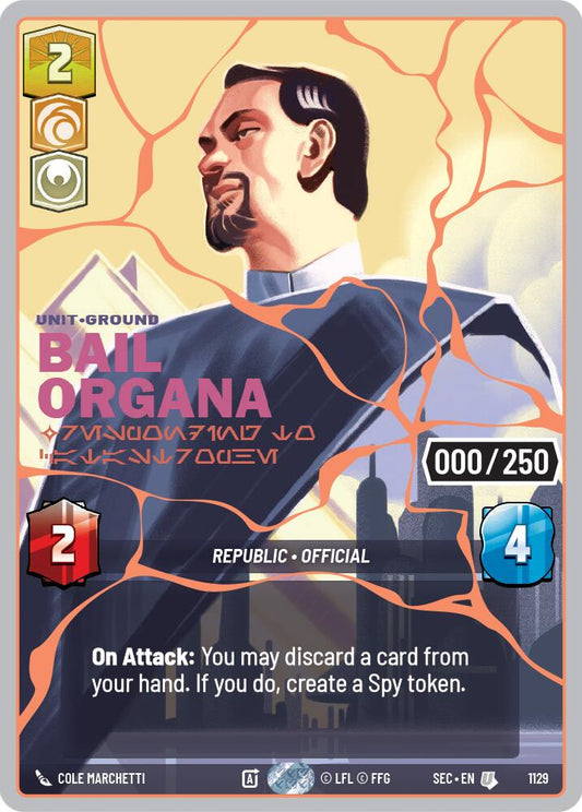 Bail Organa - Responding to Catastrophe (1129) (Serialized) (Rose Gold) (1129) [Secrets of Power] - Shop at xdovtoxtgo