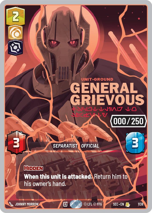 General Grievous - Scuttling to Safety (1138) (Serialized) (Rose Gold) (1138) [Secrets of Power] - Shop at xdovtoxtgo