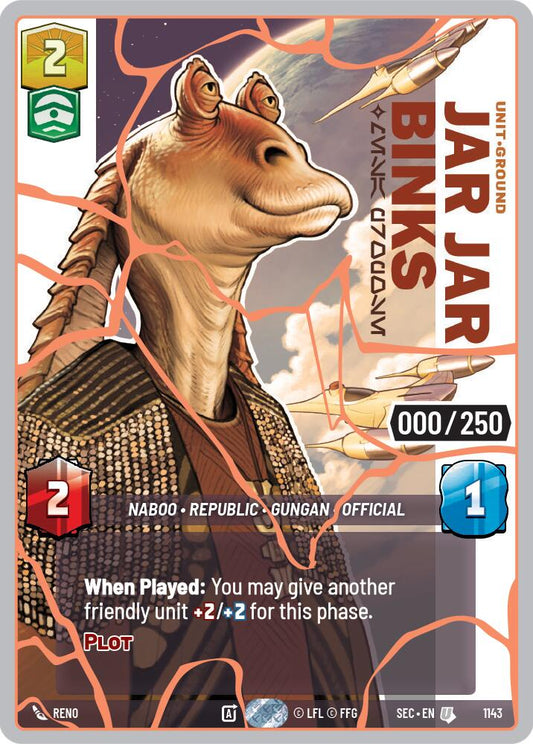 Jar Jar Binks - Mesa Propose (1143) (Serialized) (Rose Gold) (1143) [Secrets of Power] - Shop at xdovtoxtgo