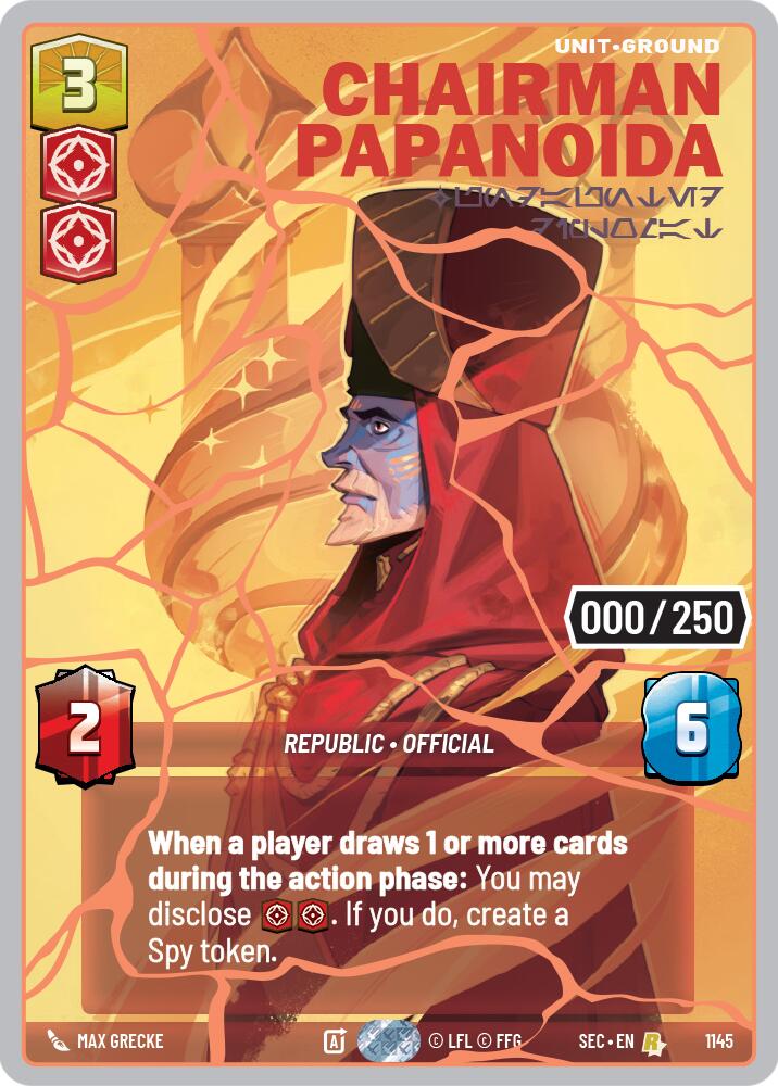 Chairman Papanoida - Undaunted Diplomat (1145) (Serialized) (Rose Gold) (1145) [Secrets of Power] - Shop at xdovtoxtgo