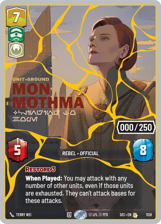 Mon Mothma - Clinging to Hope (1128) (Serialized) (Gold) (1128) [Secrets of Power] - Shop at xdovtoxtgo