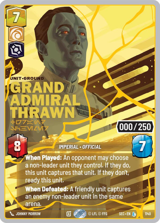 Grand Admiral Thrawn - Grand Schemer (1140) (Serialized) (Gold) (1140) [Secrets of Power] - Shop at xdovtoxtgo