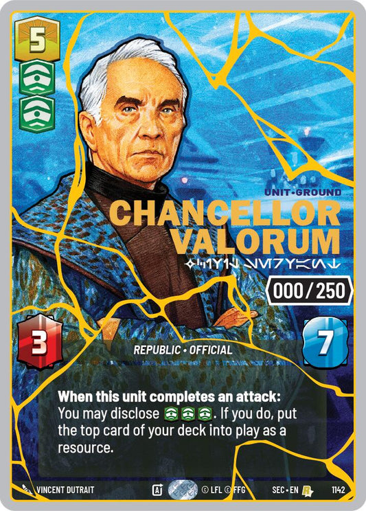 Chancellor Valorum - Civil Servant (1142) (Serialized) (Gold) (1142) [Secrets of Power] - Shop at xdovtoxtgo