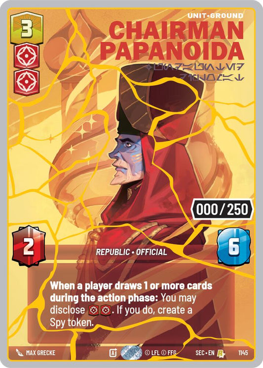 Chairman Papanoida - Undaunted Diplomat (1145) (Serialized) (Gold) (1145) [Secrets of Power] - Shop at xdovtoxtgo